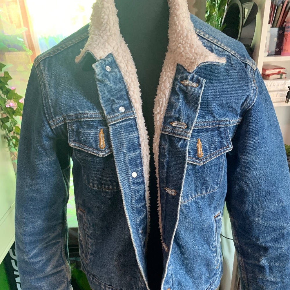 American Apparel Denim Sherpa jean jacket